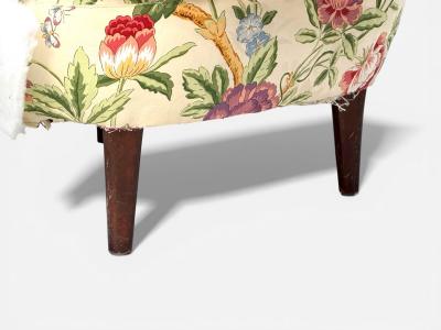 Ernst Schwadron Ernst Schwadron Style Mahogany Fabric Organic Lounge Chairs USA 1960s