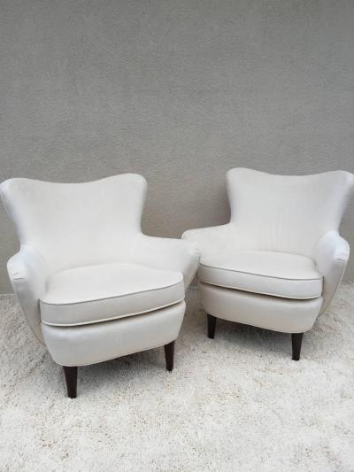 Ernst Schwadron Pair Rare Ernst Schwadron Club Chairs for Rena Rosenthal