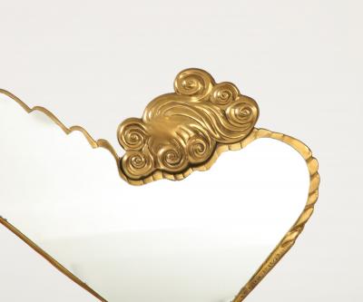 Erte Coquette Bronze and Glass Boudoir Vanity Mirror