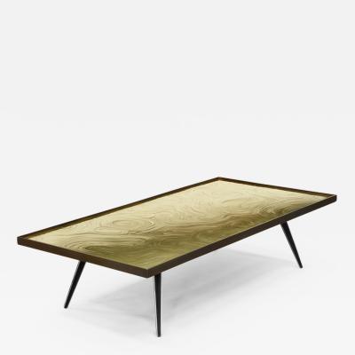 Erwan Boulloud Cholesterique Contemporary Brass and Black Steel Coffee Table by Atelier EB