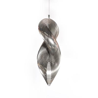 Erwin Hauer Mid Century Spiral Stainless Steel Hanging Sculpture 1 100 signed Erwin Hauer