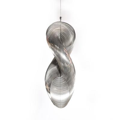 Erwin Hauer Mid Century Spiral Stainless Steel Hanging Sculpture 1 100 signed Erwin Hauer