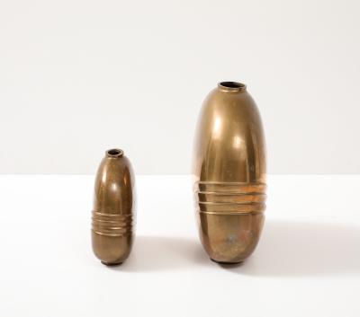 Esa Fedrigolli 1970s Mid Century Bronze Vases by Esa Fedrigolli