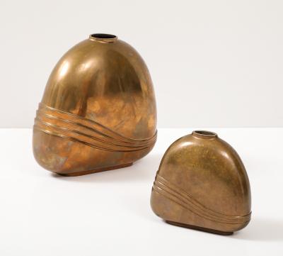 Esa Fedrigolli 1970s Mid Century Bronze Vases by Esa Fedrigolli