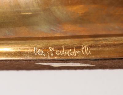 Esa Fedrigolli 1970s Mid Century Bronze Vases by Esa Fedrigolli