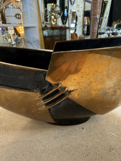 Esa Fedrigolli Esa Fedrigolli Sculptural Bowl in Cast Bronze Italy 1970s
