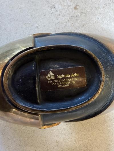 Esa Fedrigolli Esa Fedrigolli Sculptural Bowl in Cast Bronze Italy 1970s