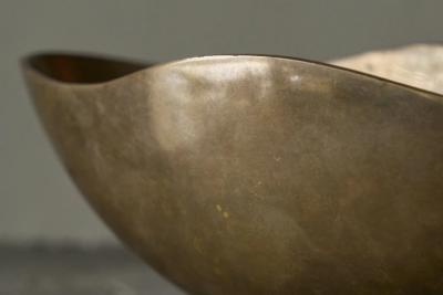 Esa Fedrigolli Esa Fedrigolli Sculptural Bowl in Sand Cast Bronze Italy 1960s