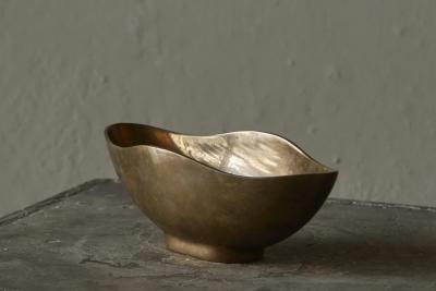 Esa Fedrigolli Esa Fedrigolli Sculptural Bowl in Sand Cast Bronze Italy 1960s