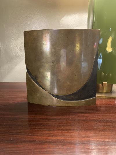 Esa Fedrigolli Esa Fedrigolli Square Vase in bronze Italy 1970 ca