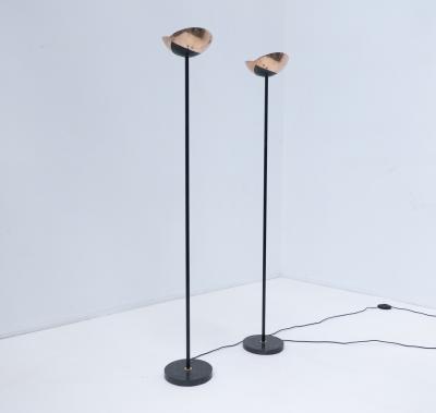 Esa Fedrigolli Pair of Mid Century Modern Bronze Floor Lamps by Esa Fedrigolli