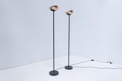 Esa Fedrigolli Pair of Mid Century Modern Bronze Floor Lamps by Esa Fedrigolli