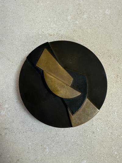 Esa Fedrigolli Round Brass Box by Esa Fedrigolli for SpiraleArte Italy 1970s
