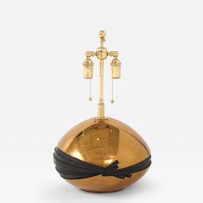 Esa Fedrigolli Stunning 1980s Large Brass and Bronze Sculptural lamp signed By ESA Fedrigolli
