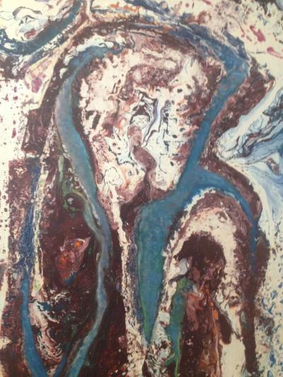 Eska Smythe Large Eska Smythe Abstract Oil on Canvas