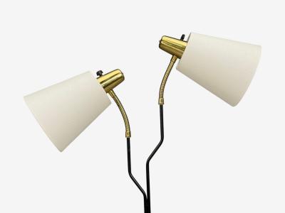 Eskilstuna Elektrofabrik Floor Lamp Laqcuered Metal Brass Sweden 1950s