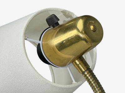Eskilstuna Elektrofabrik Floor Lamp Laqcuered Metal Brass Sweden 1950s