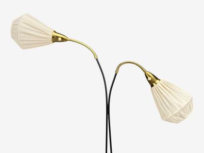 Eskilstuna Elektrofabrik Floor Lamp Laqcuered Metal Brass Sweden 1960s