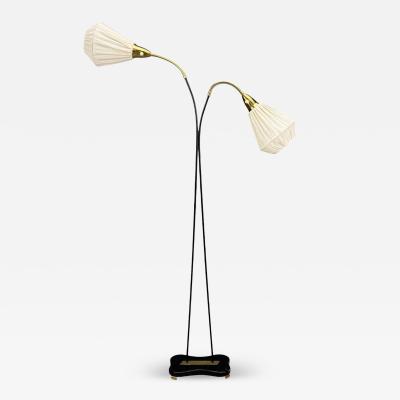 Eskilstuna Elektrofabrik Floor Lamp Laqcuered Metal Brass Sweden 1960s