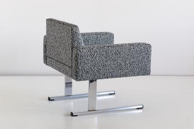 Esko Pajamies Pair of Esko Pajamies Lounge Chairs in Raf Simons Fabric Merva Finland 1960s