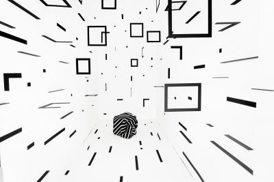 Esther Stocker WRINKLE PLANET KNITTERPLANET a sculpture for seating landscape