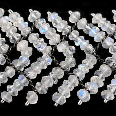 Estyn Hulbert Moonstone Black Spinel Smoky Topaz Intricate Beaded Necklace Estyn Hulbert