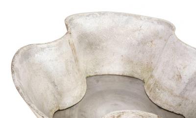 Eternit Scalloped Cast Concrete Planters with Aluminum Trays