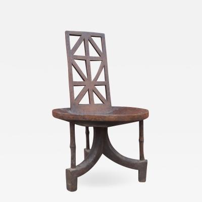 Ethiopian Chair of Carved Wood