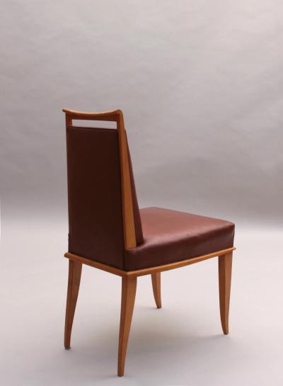 Etienne Henri Martin Set of 6 Fine French Art Deco Dining Chairs by Etienne Henri Martin