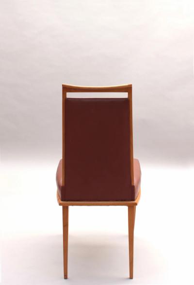 Etienne Henri Martin Set of 6 Fine French Art Deco Dining Chairs by Etienne Henri Martin