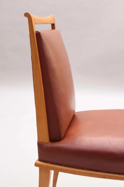 Etienne Henri Martin Set of 6 Fine French Art Deco Dining Chairs by Etienne Henri Martin