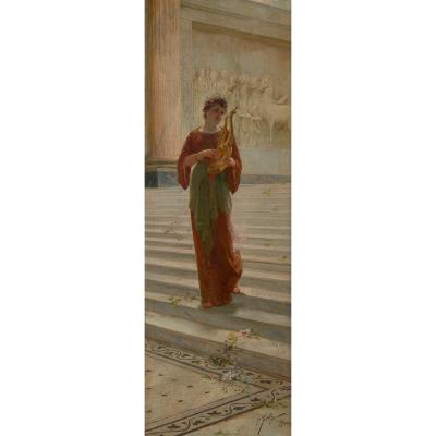 Ettore Forti A painting of Sappho by Ettore Forti