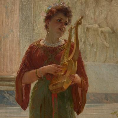Ettore Forti A painting of Sappho by Ettore Forti