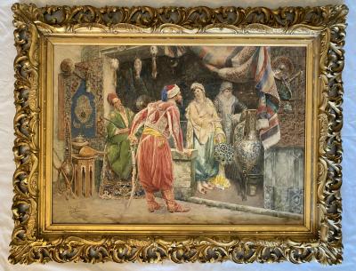 Ettore Simonetti La Visite au Brocanteur