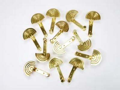 Ettore Sottsass 13x Ettore Sottsass Postmodern Brass Wall Coat Hooks 1985 Valli Valli Italy