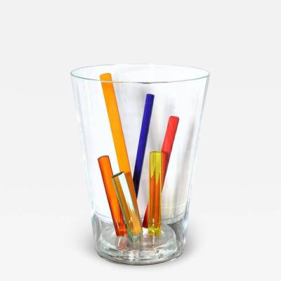 Ettore Sottsass Attributed to Ettore Sottsass Glass Centerpiece Vase or Sculpture