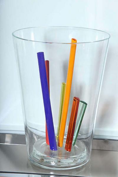 Ettore Sottsass Attributed to Ettore Sottsass Glass Centerpiece Vase or Sculpture