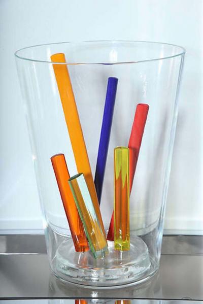 Ettore Sottsass Attributed to Ettore Sottsass Glass Centerpiece Vase or Sculpture