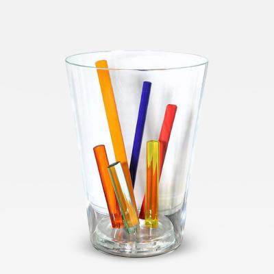 Ettore Sottsass Attributed to Ettore Sottsass Glass Centerpiece Vase or Sculpture