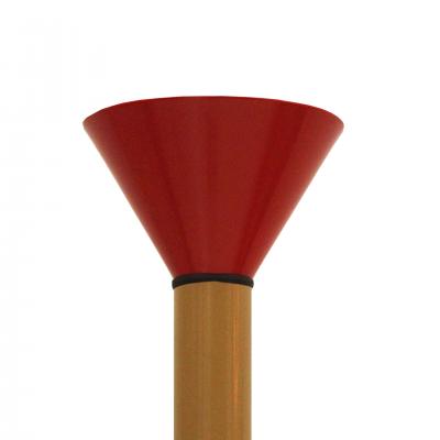 Ettore Sottsass Callimaco Red And Yellow Metallic Floor Lamp By Ettore Sottsass For Artemide