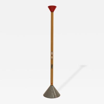 Ettore Sottsass Callimaco Red And Yellow Metallic Floor Lamp By Ettore Sottsass For Artemide