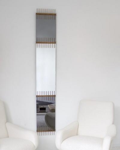 Ettore Sottsass ETTORE SOTTSASS WALL MIRROR MADE BY SANTAMBROGIO E DE BERTI C 1950