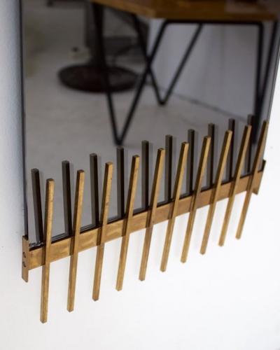 Ettore Sottsass ETTORE SOTTSASS WALL MIRROR MADE BY SANTAMBROGIO E DE BERTI C 1950