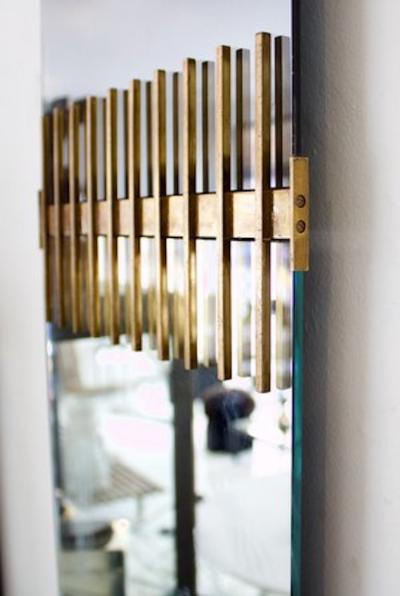 Ettore Sottsass ETTORE SOTTSASS WALL MIRROR MADE BY SANTAMBROGIO E DE BERTI C 1950