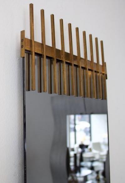 Ettore Sottsass ETTORE SOTTSASS WALL MIRROR MADE BY SANTAMBROGIO E DE BERTI C 1950