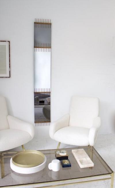 Ettore Sottsass ETTORE SOTTSASS WALL MIRROR MADE BY SANTAMBROGIO E DE BERTI C 1950