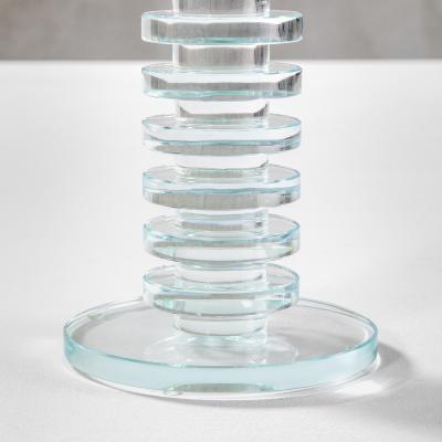 Ettore Sottsass Ettore Sottsass Candle Holder Luce Di Cena in Crysal for RSVP