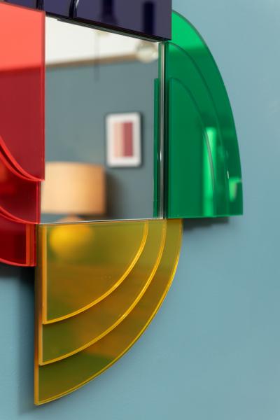Ettore Sottsass Ettore Sottsass Design Memphis Wall Mirror for Glas Italia 2007