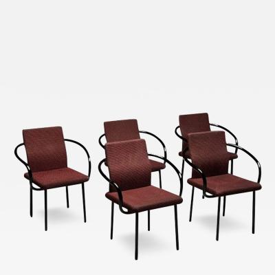 Ettore Sottsass Ettore Sottsass Knoll Mid Century Modern Mandarin Armchairs Italy 1990s