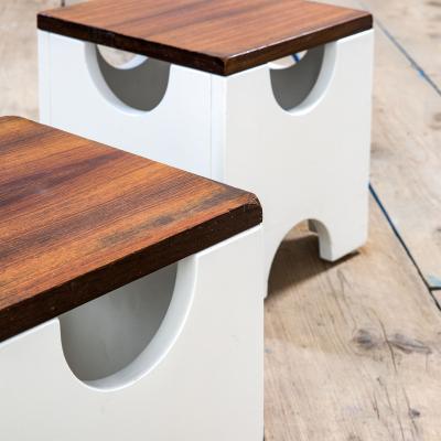 Ettore Sottsass Ettore Sottsass Pair of Ottomans Mod Dado T29 for Poltronova 1960s